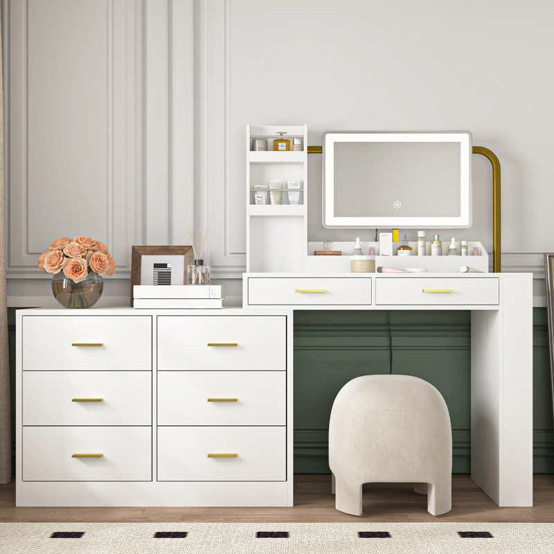 Commode moderne à 8 tiroirs pour la chambre à coucher - Vaste commode de rangement