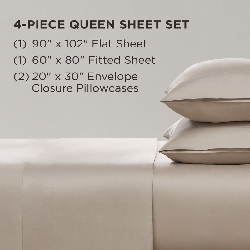 The Sheet Lab Cloud Embrace Sheet Sets, Queen Sheet Set with 2 Pillowcases, Brown