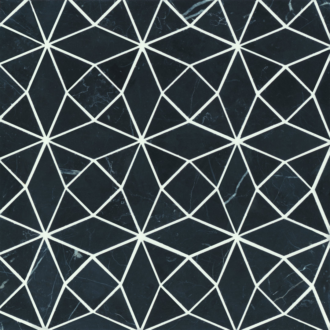 Monet Honed 10'' x 10'' Straight Edge Marble Mosaic Sheet Tile Bedrosians 