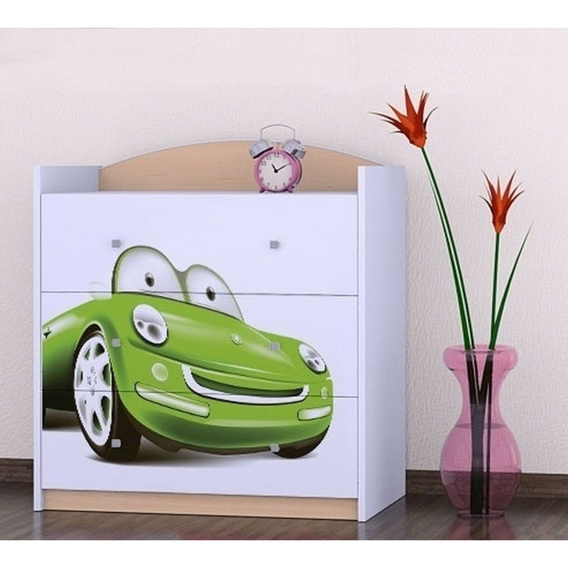 Nickols 3 Drawer Chest, Beige