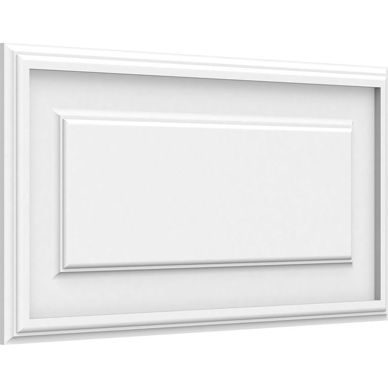 Panneau mural surélevé en PVC blanc Legacy, H 12 po x l 24 po x P 0,63 po