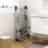 Clothes Drying Rack with High Hanger, Foldable 3-Level Drying Racks with Shoe Rack, Crossbar and Vertical Rod Laundry Stand with Adjustable Wings Silver