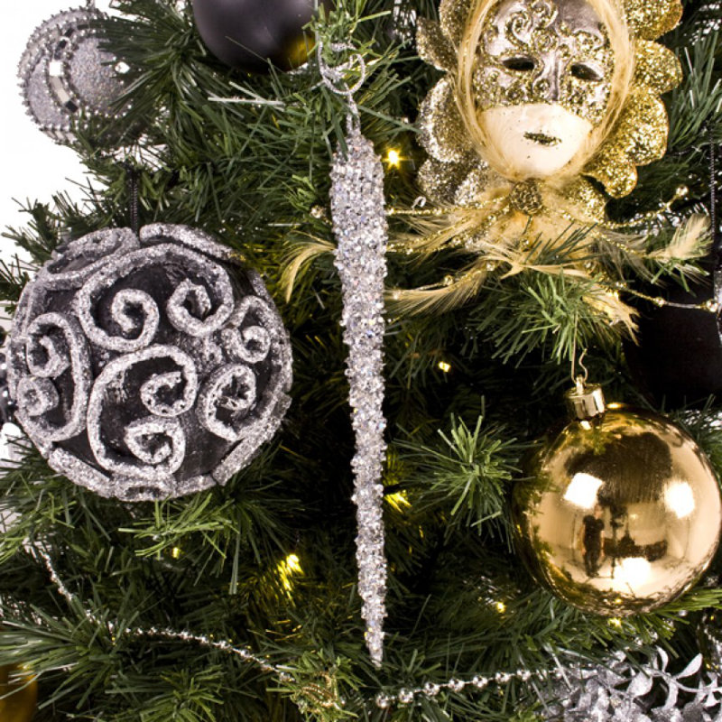 15cm Finial Ornament, Silver