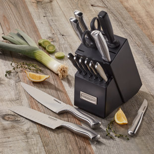 Yatoshi 13 Knife Block Set - Pro Kitchen Knife Set Ultra Sharp High Carbon  Stainless Steel with Ergonomic Handle
