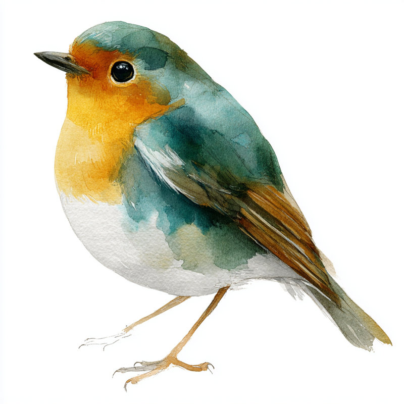 Art sur toile oiseau doré, H 30 po x l 30 po