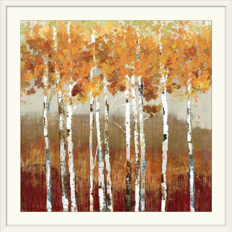 « golden landscape », impression, H 24 po x l 24 po x P 1 po, Cadre blanc