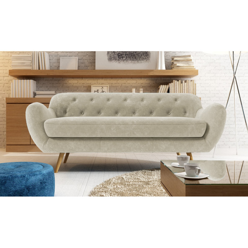Jefferson 3 Seater Sofa, Light Grey