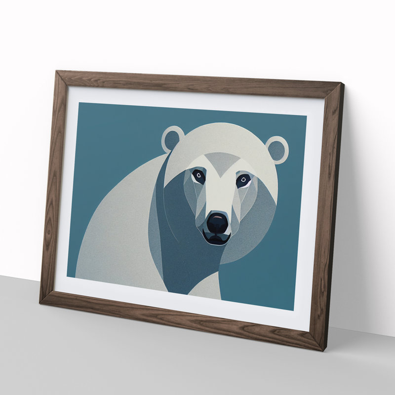 An Awesome Polar Bear - Framed Print, Walnut