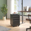 Classeur vertical mobile en acier Abheek, 3 tiroirs, 37 cm de large, entièrement assemblé, pour bureau à domicile, noir-2116616419