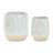 Container (Set Of 2) 4.75"D X 4.25"H, 5.5"D X 5"H Porcelain