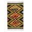 Wool Chevron / Zig Zag Area Rug in Green/Beige