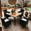 Ensemble repas d'extérieur carré L 35,4 po Elvire
