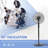 HOMCOM Floor Standing Fan With Remote Control, Oscillating, LED Screen, Stand Up Cooling Fan, Tall Pedestal Electric Fan For Bedroom, Black-95169167