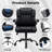 Faux Leather Executive Office Chair Computer Chair With Padded Armrests