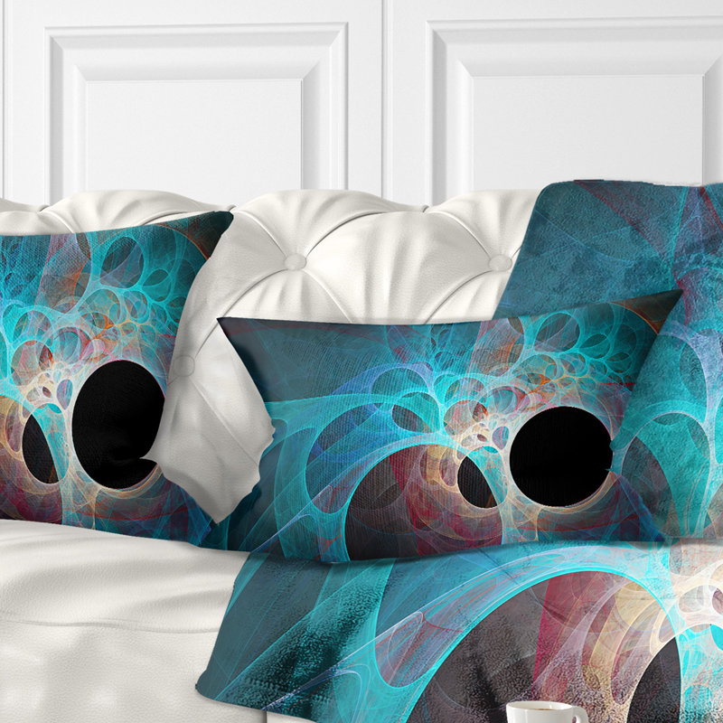 Coussin lombaire abstrait, Bleu