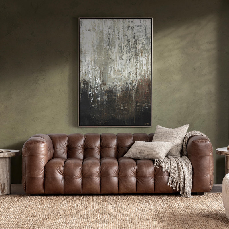 Halston Top Grain Leather Sofa