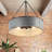 5-Light Hand-brushed Metal Drum Chandelier-1942317991