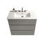 Meuble-lavabo moderne en mélamine gris