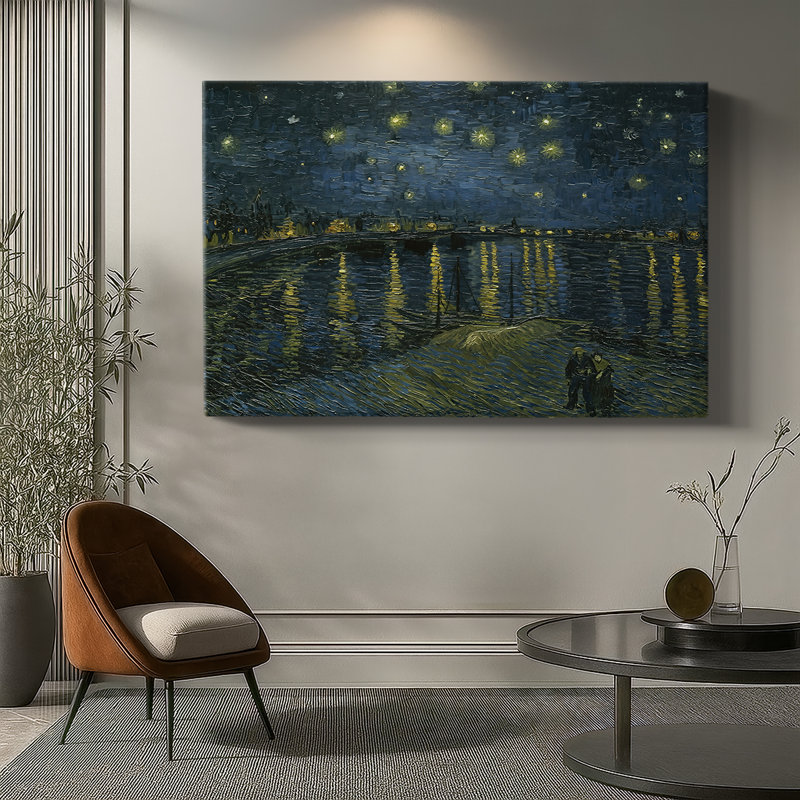 Nuit étoilée au-dessus du rhône - Vincent van Gogh - Toile tendue avec châssis - 1888, 18 x 27