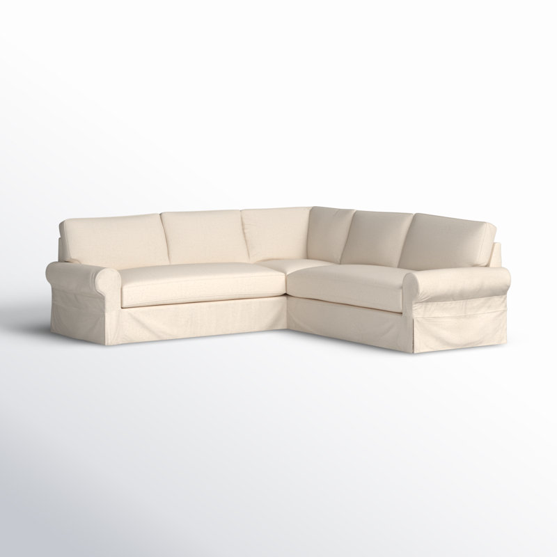 Canapé modulaire 3 pièces Porter, Bayou en toile lavable naturelle