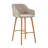 29.5'' Linen Upholstered Bar Stool with Wooden Legs-1300083060