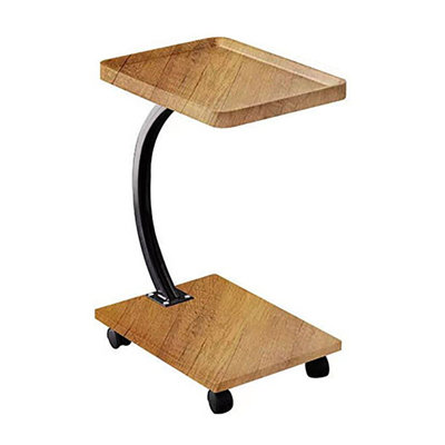 Table basse moderne en forme de C avec table d'appoint et table basse avec roulettes