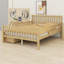 Lit plateforme contemporain en bois avec garde-corps et tiroirs-126553069