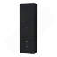 Armoire 2 tiroirs noire 2 portes