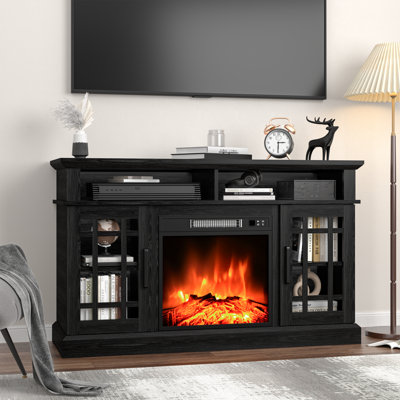 Cecille 48" Media Console TV Stands with Electric Fireplace