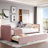 Upholstered Daybed With Pop Up Trundle-430244546