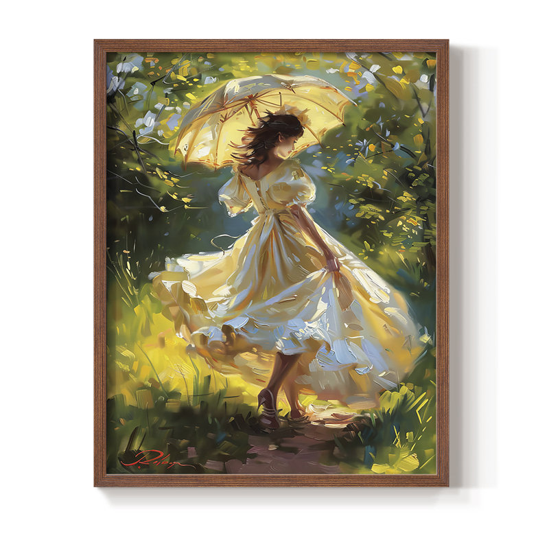 «WOMEN Series DCC», reproduction encadrée - bois massif, H 21 po x l 17 po, Noyer