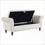 Banc avec repose-pieds et rangement Coussin en velours beige classique pour la chambre à coucher du salon | Bois | Noir-1629588671
