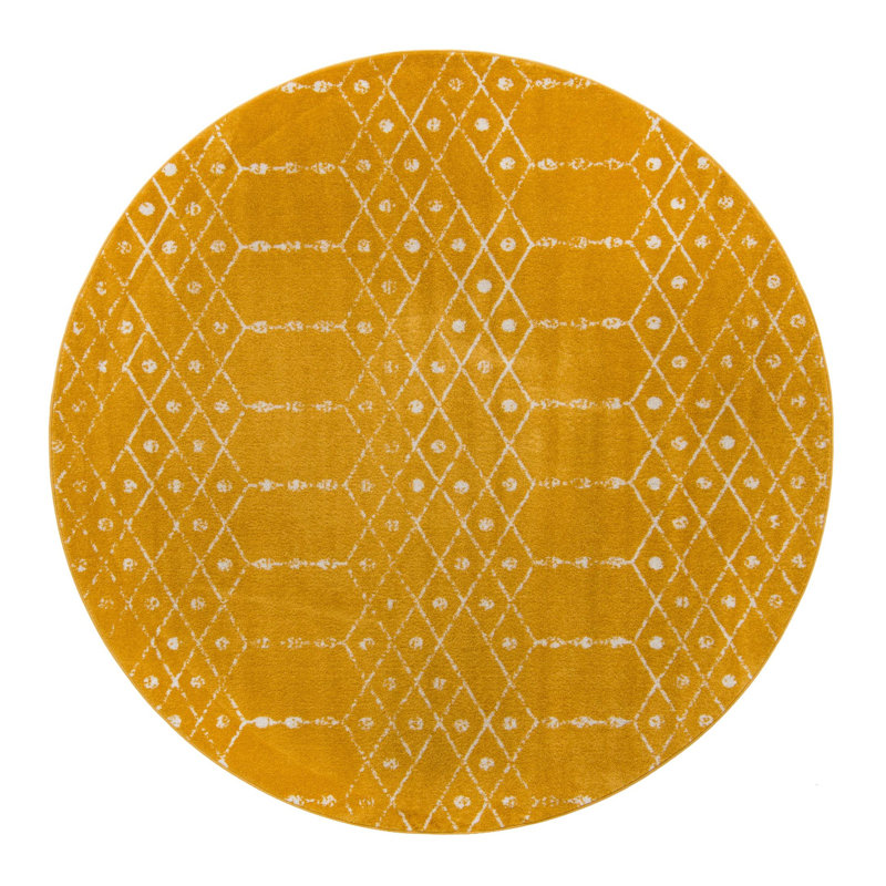 Lazaro Geometric Indoor Rug, Round 7'10"