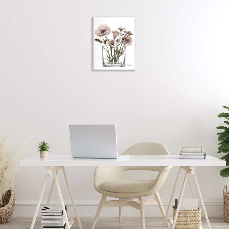 Plaque murale moderne fleurs translucides, design par Albert Koetsier