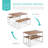 Armone Gracie Oaks 45.5in 3-Piece Bench Style Dining Furniture Set, 4-Person Dinette w/ 2 Benches, Table-366537867