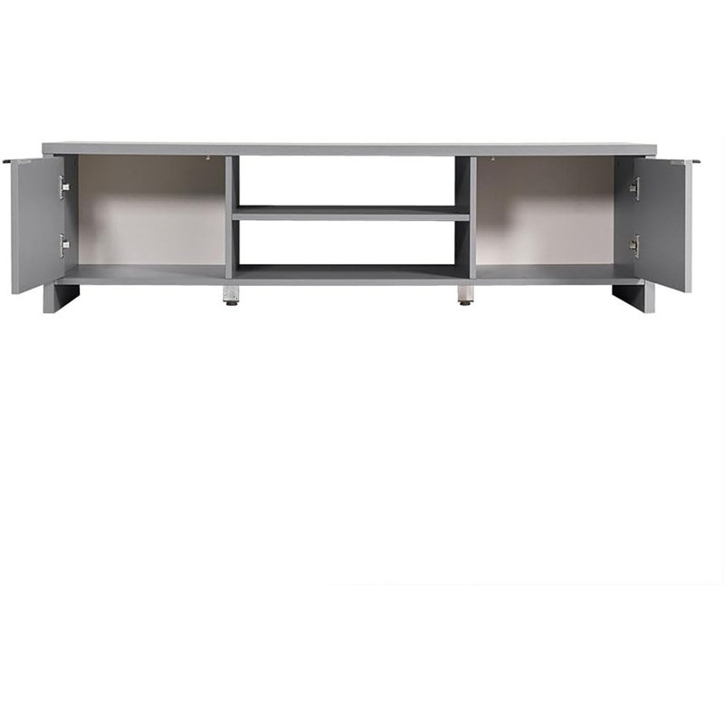 Meuble télé pour téléviseur de 65 po ou moins, gris