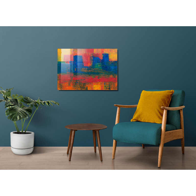 Élégante peinture décorative en verre trempé de 19,7 po x 27,6 po | 100% verre trempé, épaisseur: 0,16 pouce | Parfait pour la décoration intérieure, le salon et le bureau | Superbe œuvre d'art avec une esthétique moderne