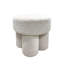 Chenille Round Dressing Table Stool for Bedroom Furniture, Living Room Accent Stool, Foot Stool-1680604786