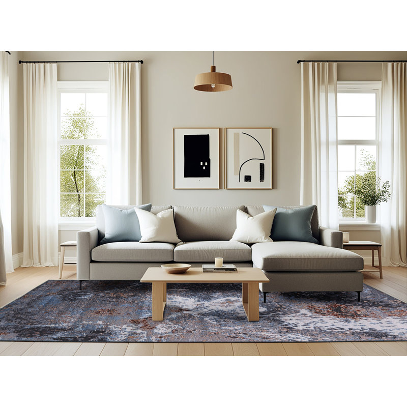 Abstract Indoor Rug, Rectangle 6' x 9'