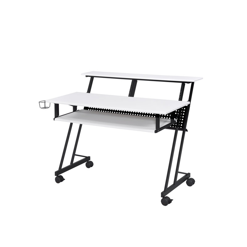 Gage Recording Studio Desk with Keyboard Tray & Metal Frame