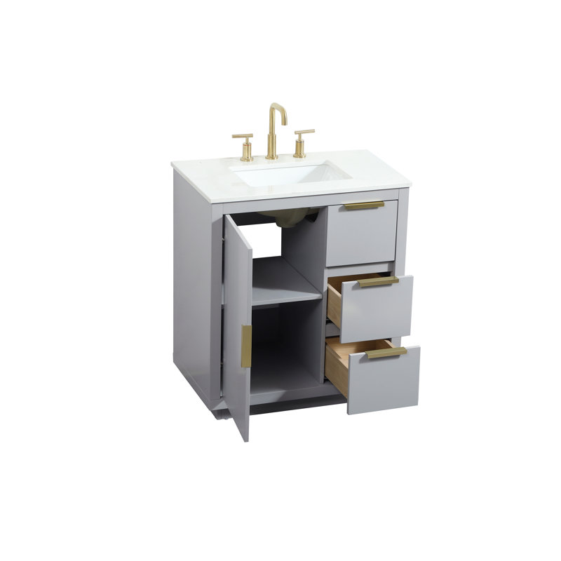 Ensemble de meuble-lavabo simple 30 po Broadlands, Gris