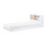 Lit plateforme en bois blanc avec tiroirs de rangement-114208344