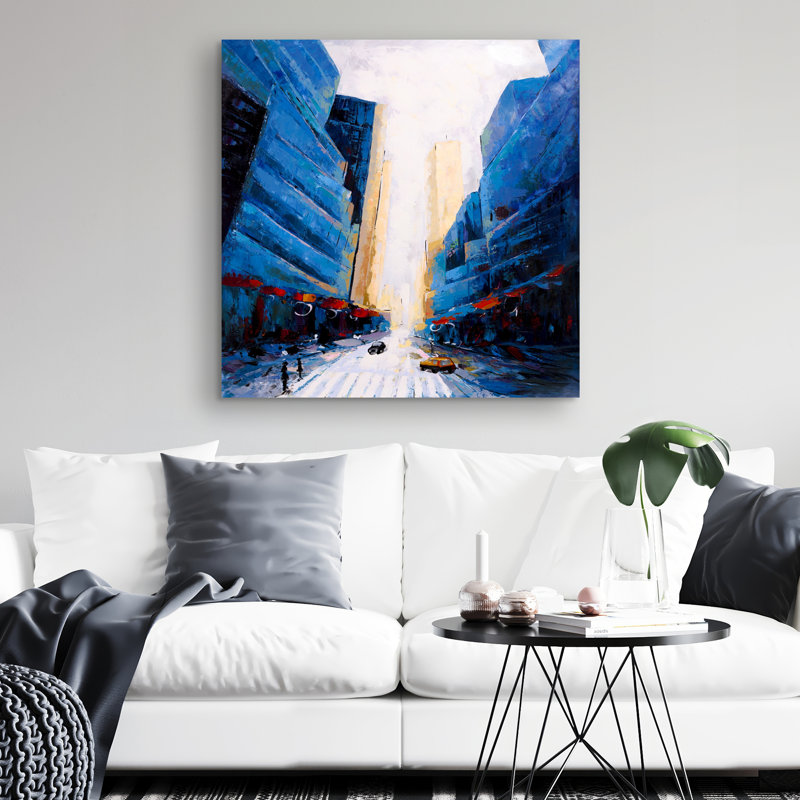 asymmetrical street - 32"x32" art on canvas