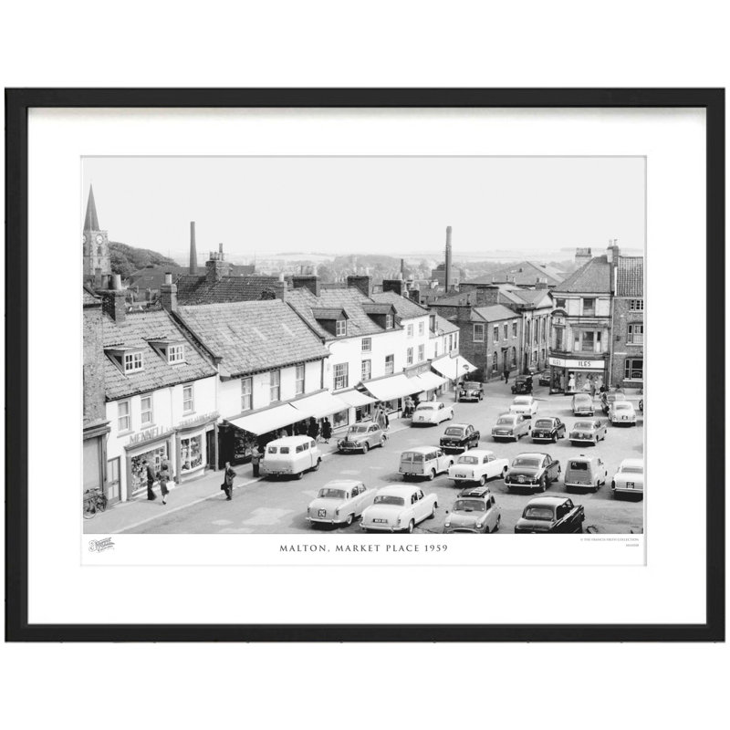 Malton, Market Place 1959 - Single Picture Frame Print, 45cm H x 60cm W x 2.3cm D