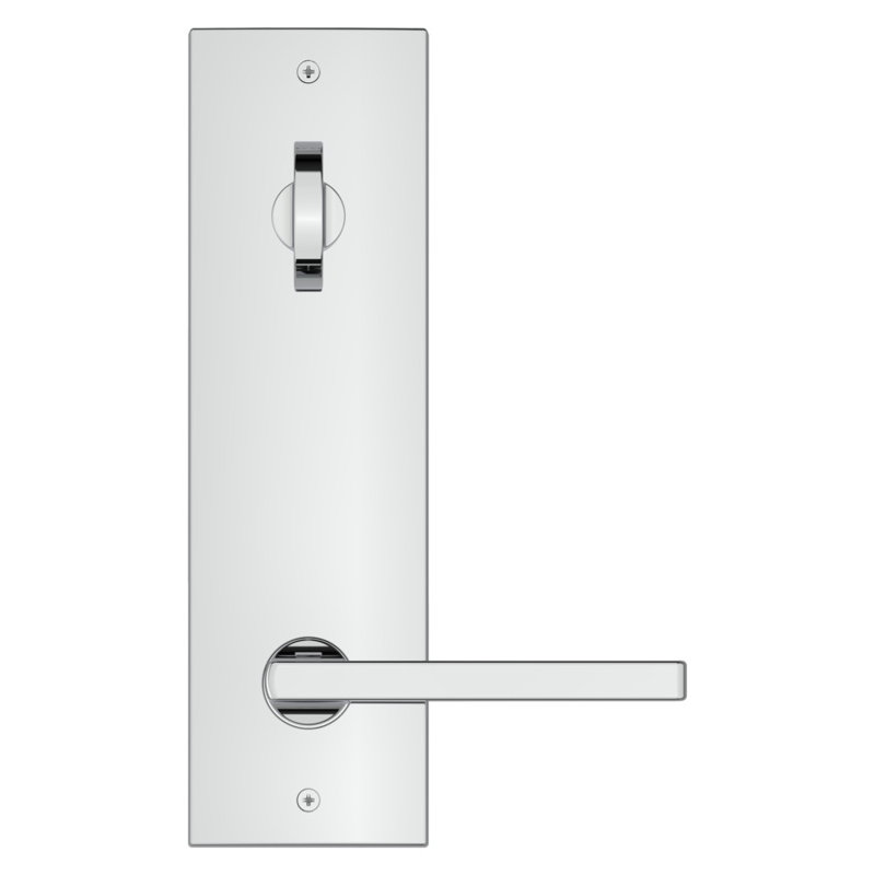 Santa Cruz Handleset, Square Lever, Polished Chrome, 2.69" W x 2.41" D