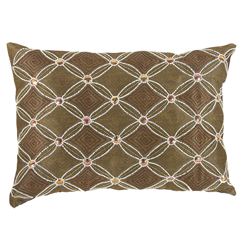  Coussin lombaire embelli, Brun