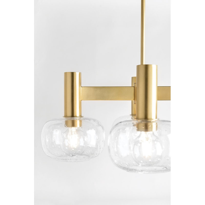 Harlow 8 Light Chandelier, Aged Brass