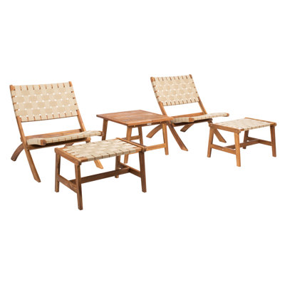 2-Person Acacia Patio Seating Group
