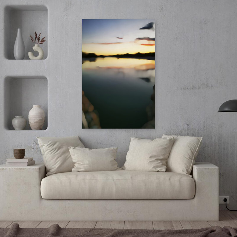 Art contemporain Peaceful Abstract Contemporary Landscape Nature, H 36 po x l 24 po