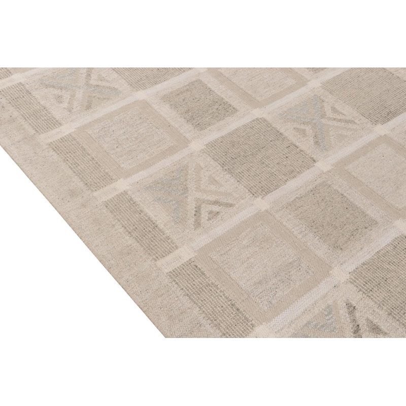 Scandinavian Wool Geometric Area Rug, Rectangle 14' x 20'